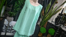 Load image into Gallery viewer, Mint Flowy Sheer 3pc Pant &amp; Robe Suit 18W NWT
