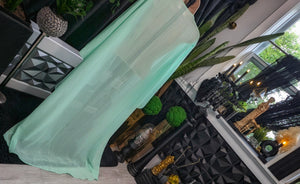 Mint Flowy Sheer 3pc Pant & Robe Suit 18W NWT