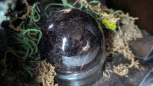 Load image into Gallery viewer, 2&quot; Red Garnet Sphere w/Selenite Charging Wands in Wood Display Case
