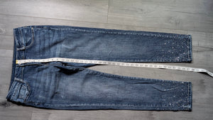 Alison Sheri Rhinestone Embellished Denim Jeans LG