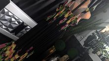 Load image into Gallery viewer, Candy Couture Black Floral Flowy Dress 2X
