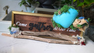 Handmade East Coast Seashell Ocean Beach Vibes Table Sign