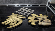 Asian Kanji Solid Brass & Silver Plated Pot or Planter Holders 3pcs