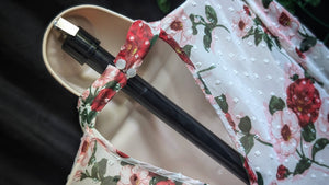 Sheer Boho Sleeve White Floral Blouse Top MD-LG