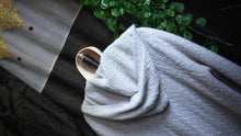 Load image into Gallery viewer, Guilty Grey Cable Knit Hooded Sweater Cardigan XL

