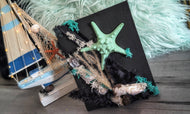 Occo Geode Pampas Seashell Canvas Beach Ocean Art