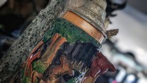 King Vintage Fox Handle German Beer Stein Tankard