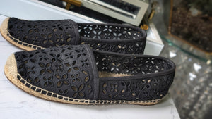 Michael Kors Black Jute Espadrilles Loafer Shoes sz9