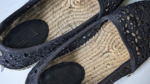 Michael Kors Black Jute Espadrilles Loafer Shoes sz9