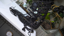 Load image into Gallery viewer, Aldo Black Velour Gladiator Sandals sz8
