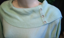 Load image into Gallery viewer, Candie&#39;s Mint Green Lace Accent Cowl Neck Sweater XL
