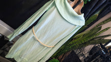 Load image into Gallery viewer, Candie&#39;s Mint Green Lace Accent Cowl Neck Sweater XL
