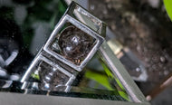 Miniature Smokey Quartz Sphere in Cube Display