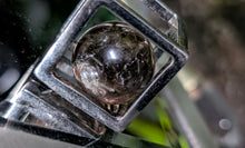 Load image into Gallery viewer, Miniature Smokey Quartz Sphere in Cube Display
