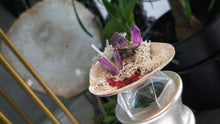 Load image into Gallery viewer, Angel Aura Quartz, Selenite &amp; Amethyst Crystals in Moss Seashell
