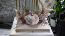 Load image into Gallery viewer, Handmade Whimsical Halloween Pink Pumpkin &amp; Amethyst Crystal Table Art
