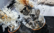 Load image into Gallery viewer, Custom Crafted Skull Halloween Party Glasses x2 (fun candle holders)
