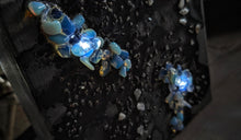 Load image into Gallery viewer, 8&quot; Led Canvas Art w/ Moonstone &amp; Opalite Crystals
