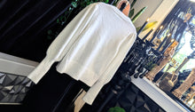 Load image into Gallery viewer, Sam &amp; Jess Ivory White Lantern Sleeve Sweater SM-MD
