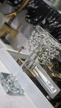 Load image into Gallery viewer, 10&quot; Glass &amp; Bling Candle Holder
