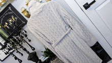 Load image into Gallery viewer, Grey Cable Knit Bath Robe LG-XL
