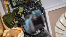 Load image into Gallery viewer, Handmade Skull &amp; Crystal Mirror w/Back Storage
