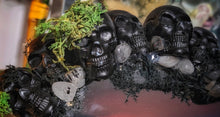Load image into Gallery viewer, Handmade Skull &amp; Crystal Mirror w/Back Storage
