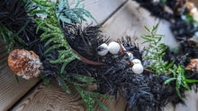 Load image into Gallery viewer, Black Christmas Garland w/Greenery
