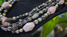 Load image into Gallery viewer, Rare Vintage Gemstone Pearl Crystal Necklace

