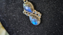 Load image into Gallery viewer, Faceted Labradorite Necklace in Sterling Silver
