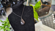 Smokey Quartz Crystal Stainless Steel Necklace