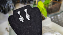 Load image into Gallery viewer, Ornate White Baroque Victorian Earrings
