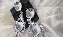 Load image into Gallery viewer, Ornate White Baroque Victorian Earrings
