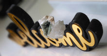 Load image into Gallery viewer, Gold &amp; Black &quot;Welcome&quot; Sign with Crystals
