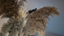 Load image into Gallery viewer, Wall Mount Glass Vase w/Rocks &amp; Pampas Grass Arrangement
