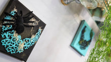 Load image into Gallery viewer, Tiffany Blue &amp; Black Gothic Canvas Art (2pcs)
