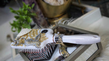 Load image into Gallery viewer, Custom Made Lace &amp; Seashell Hair Paddle Brush

