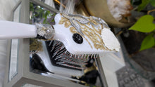 Load image into Gallery viewer, Custom Made Lace &amp; Seashell Hair Paddle Brush
