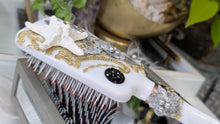 Load image into Gallery viewer, Custom Made Lace &amp; Starfish Seashell Hair Paddle Brush
