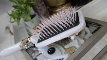 Load image into Gallery viewer, Custom Made Lace &amp; Starfish Seashell Hair Paddle Brush
