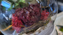 Load image into Gallery viewer, Plastic Moss Dome w/ Dyed Red Amethyst
