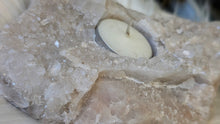 Load image into Gallery viewer, Druzy Clear Quartz Crystal Candle Holder
