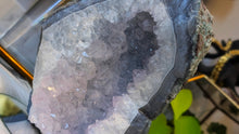 Load image into Gallery viewer, 8" Amethyst &amp; Blue Agate Crystal Cluster
