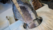 Load image into Gallery viewer, 8" Amethyst &amp; Blue Agate Crystal Cluster
