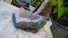 Load image into Gallery viewer, 8" Amethyst &amp; Blue Agate Crystal Cluster
