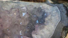 Load image into Gallery viewer, 8" Amethyst &amp; Blue Agate Crystal Cluster
