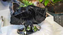 Load image into Gallery viewer, 8" Black Obsidian Volcanic Glass
