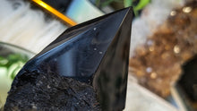 Load image into Gallery viewer, 3.5" Black Obsidian Volcanic Glass Sculpture Point
