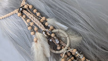 Load image into Gallery viewer, Handmade Adjustable Dreamcatcher Feather Beaded Skull Headband
