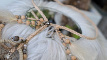 Load image into Gallery viewer, Handmade Adjustable Dreamcatcher Feather Beaded Skull Headband
